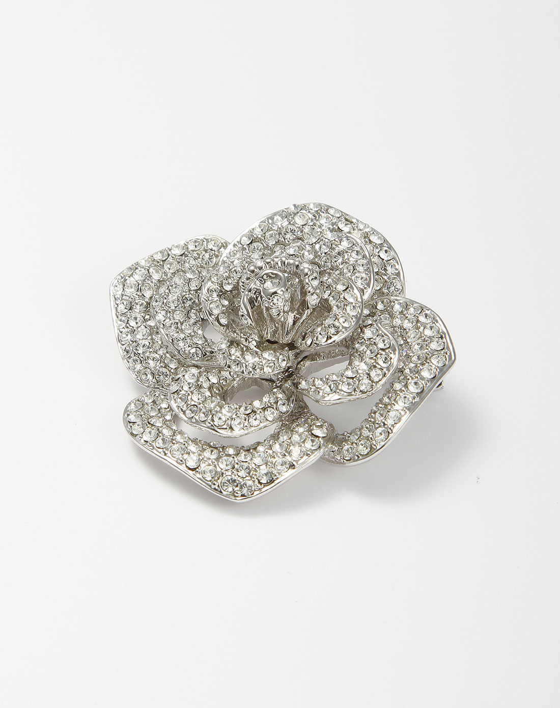 银色闪钻奢华胸针