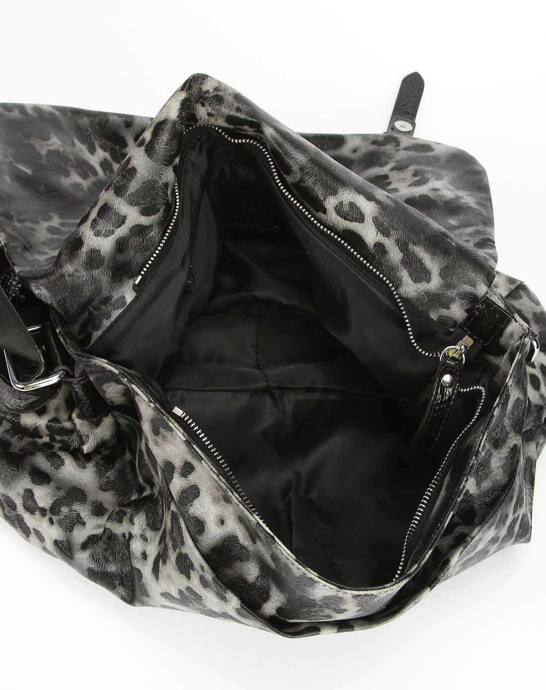 纳帕佳lapargay 黑/杏色豹纹时尚斜挎包