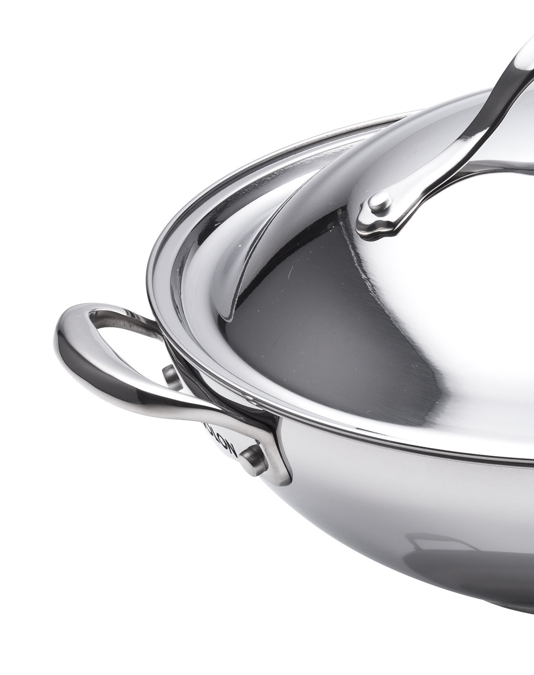 晶宴不锈钢单柄单耳炒锅30cm