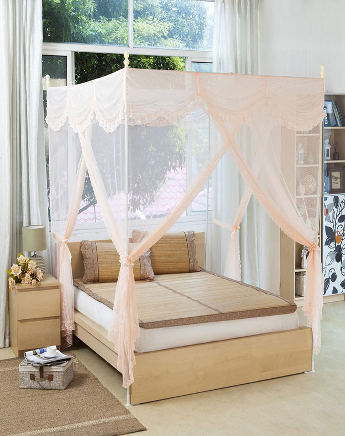 lacasa-1.8m床帷幔落地睡帐-玉色