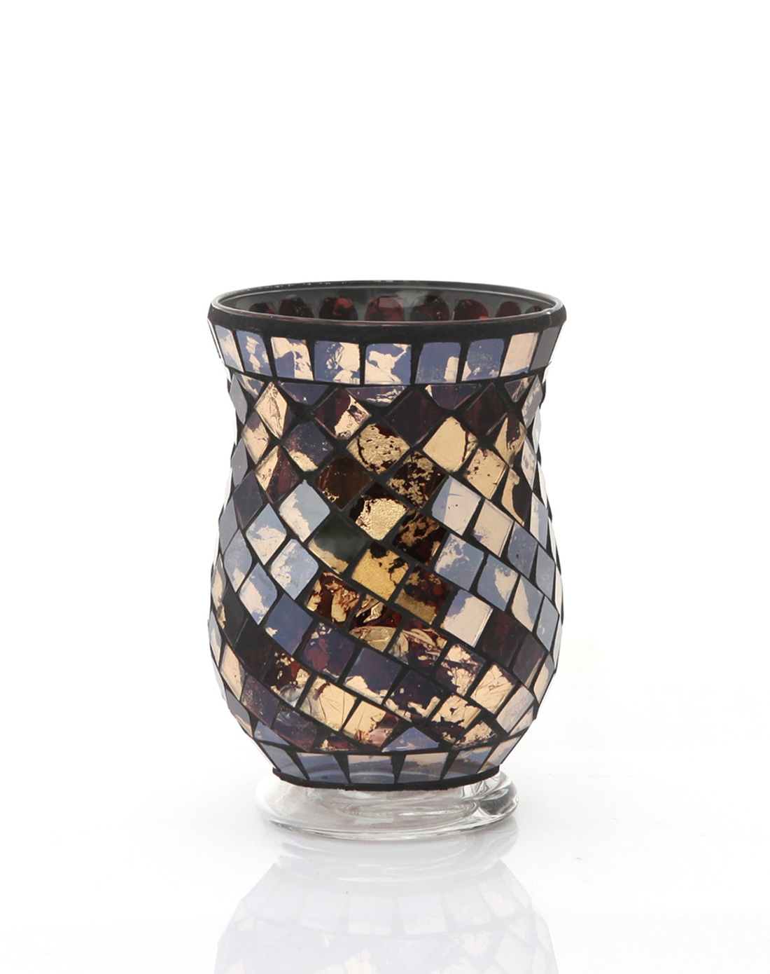 马赛克玻璃烛台-玄晶