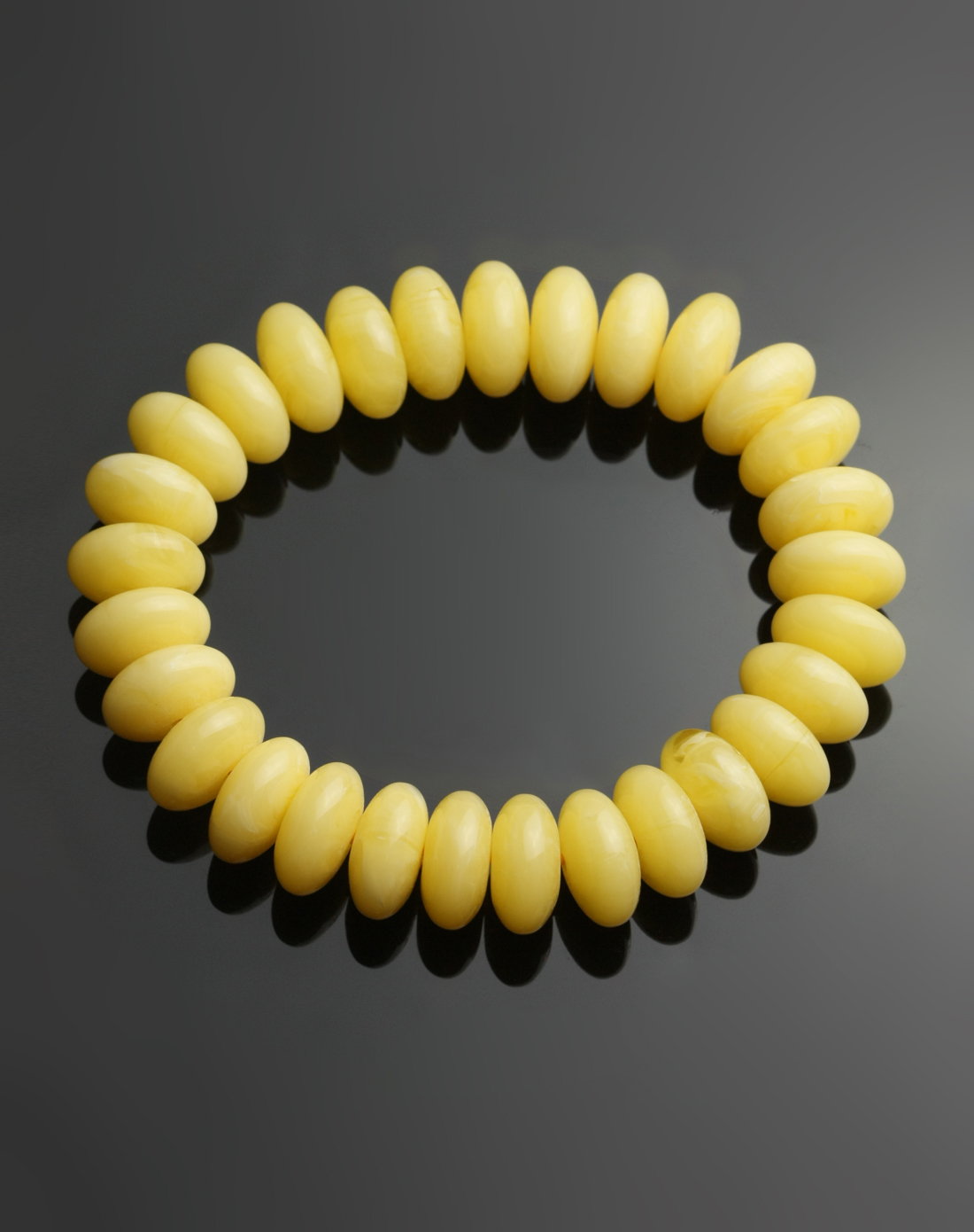 黄色蜜蜡算盘珠手链