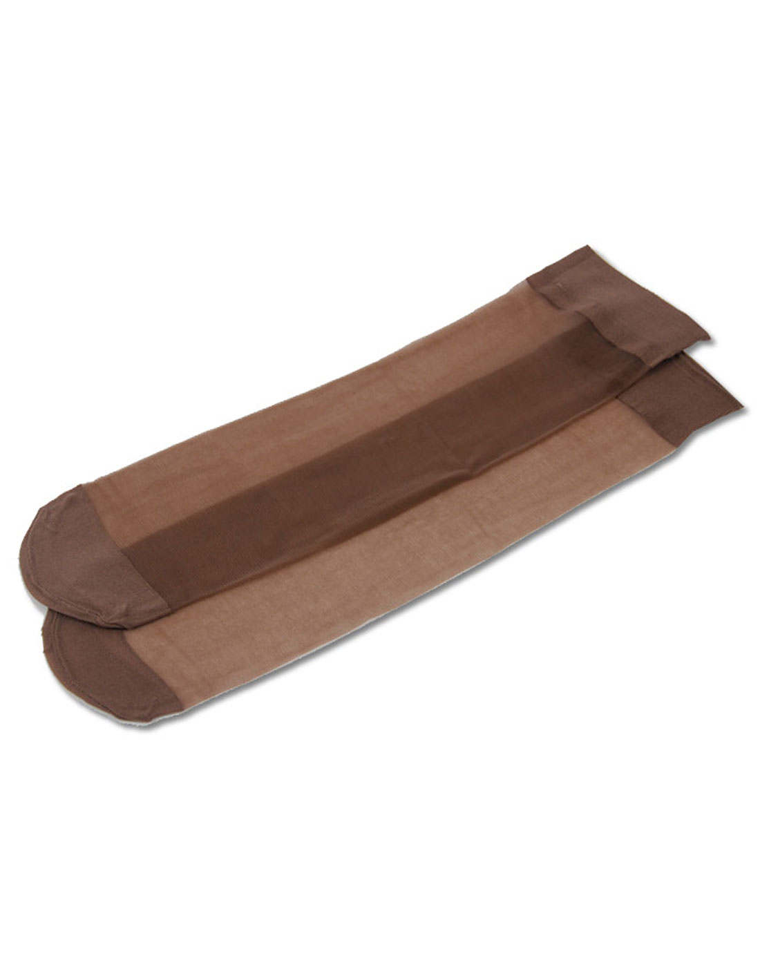 女款深咖色脚尖加固包芯丝短袜(20双装)