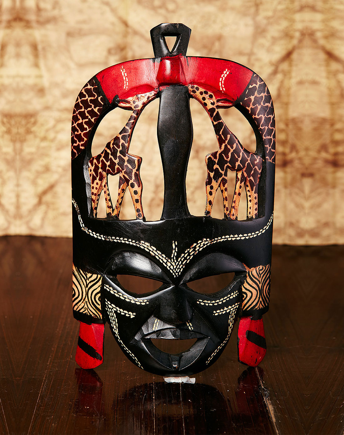 马塞伊武士面具-长颈鹿图腾