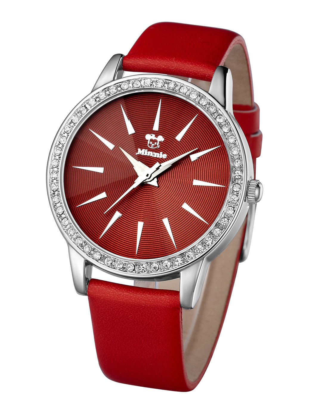 百迪baidi&迪士尼disney手表专场-disney cuties 女款红/白色时尚休闲