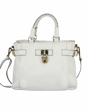 女款白色/珍珠白韩软皮手袋