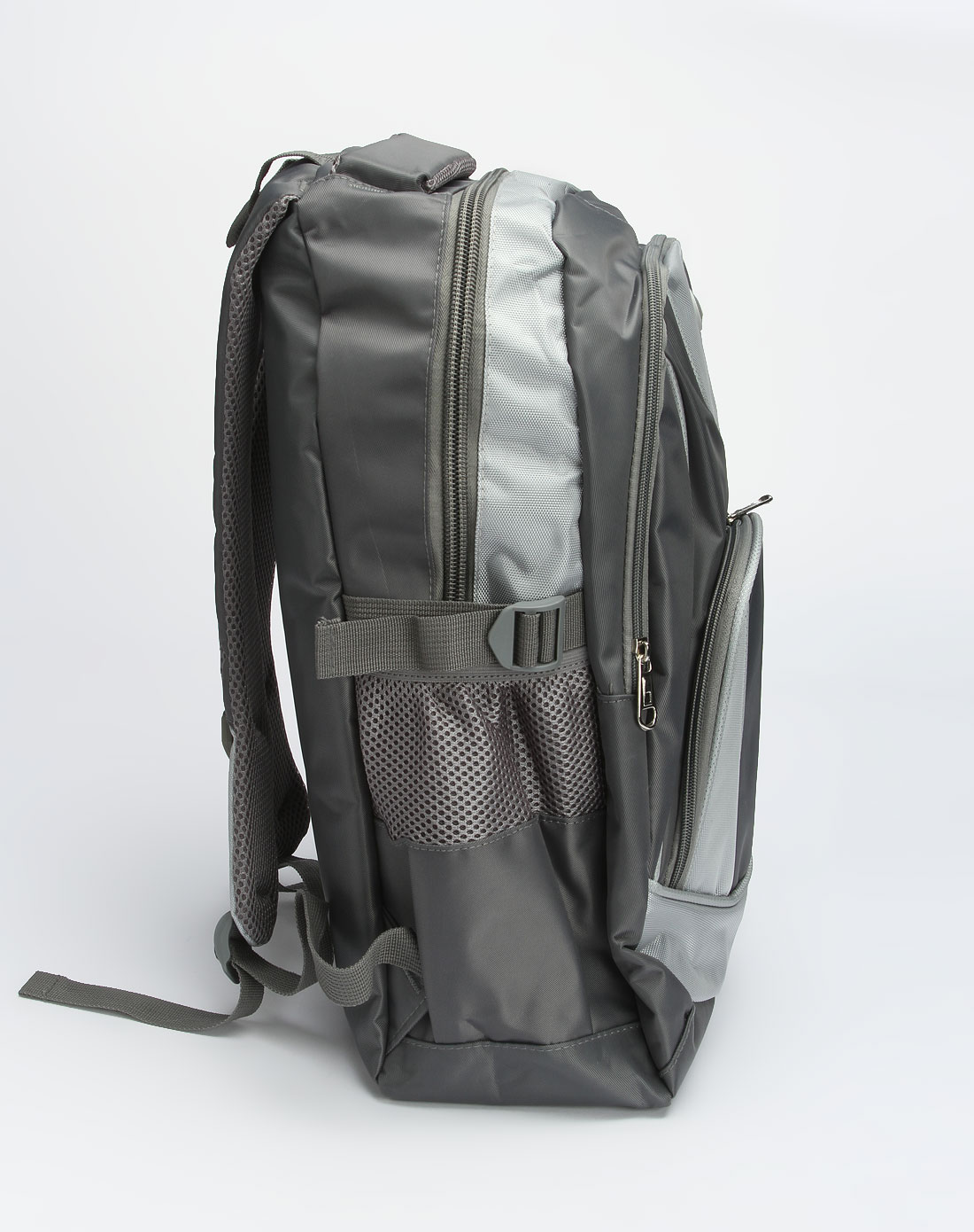 男款烟灰色双肩背包