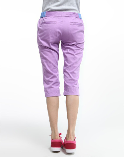 卡帕kappa女士运动专场女款紫色时尚百搭休闲七分裤k0222cq03-419