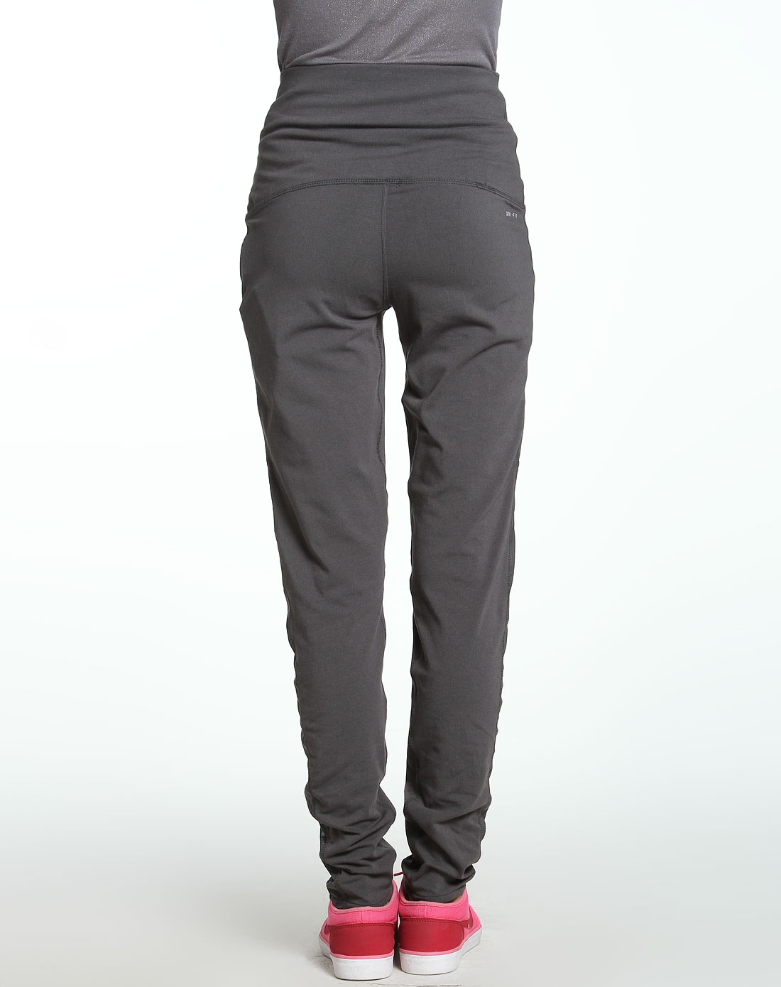 深灰色高腰运动长裤