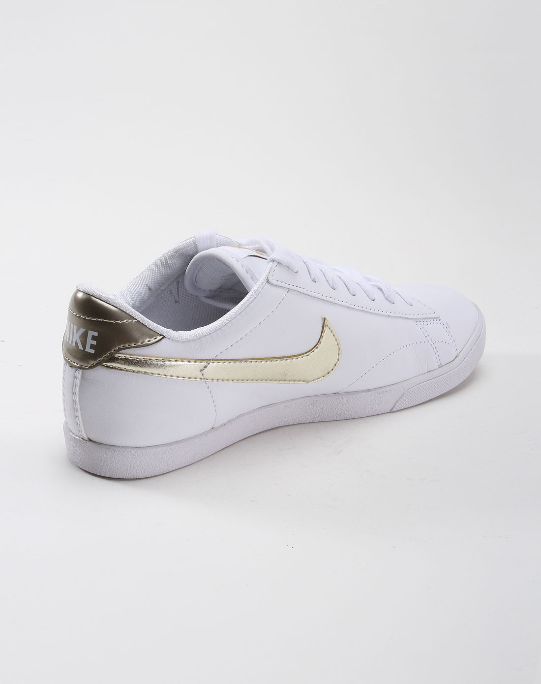 耐克nike经典系带白金色休闲鞋