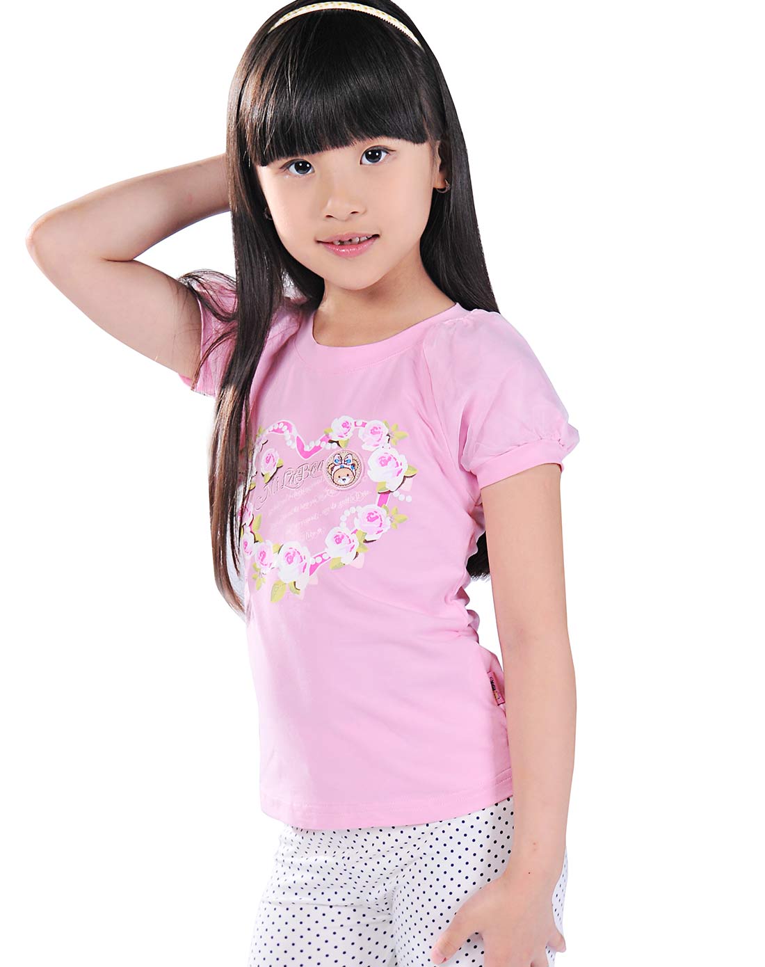 米拉小熊milacubs&米拉熊米拉熊 女童粉红t恤0220460303_唯品会