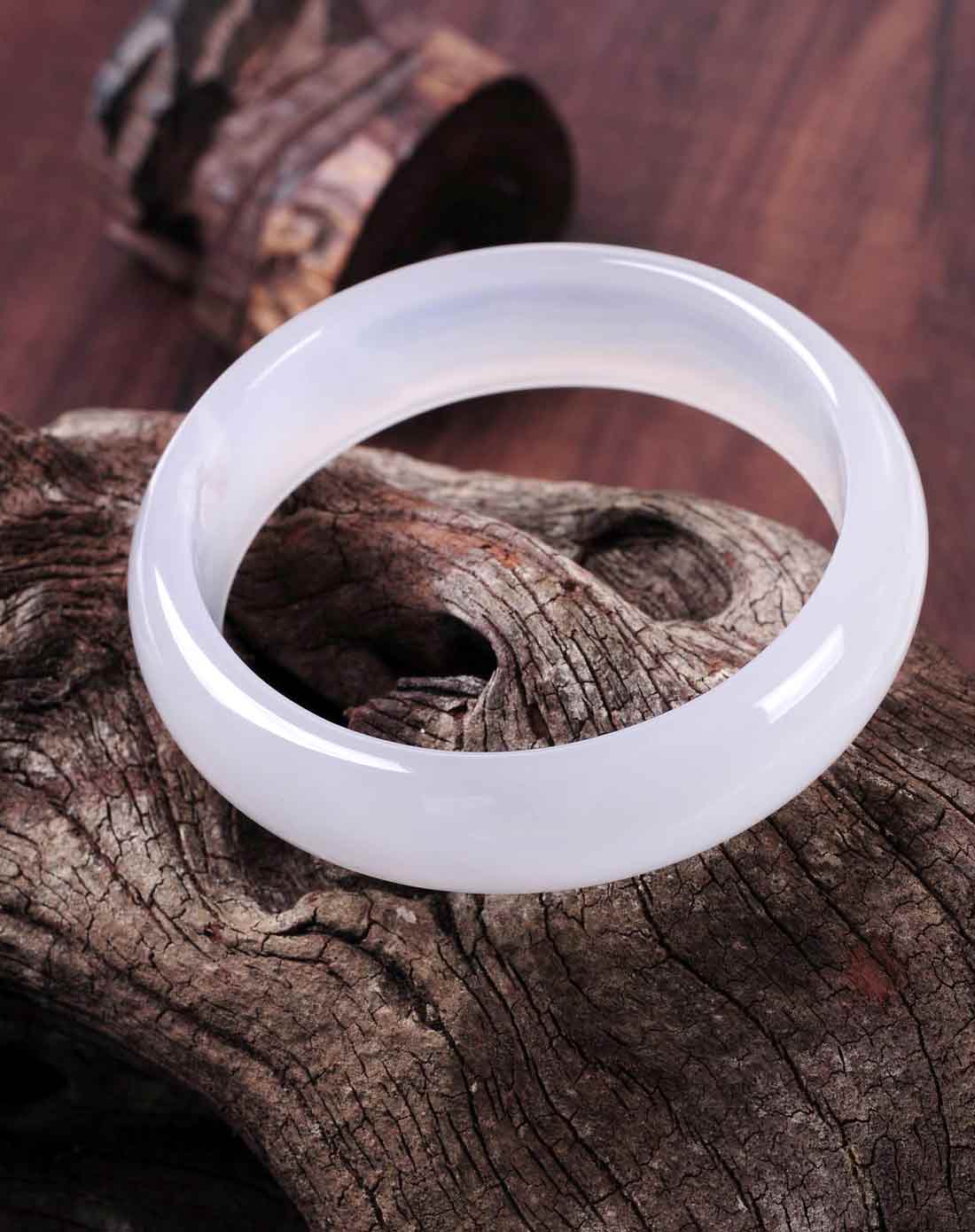 女天然灰玉髓时尚手镯