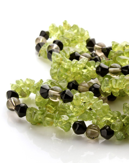 波西米亚风天然橄榄石项链/手链