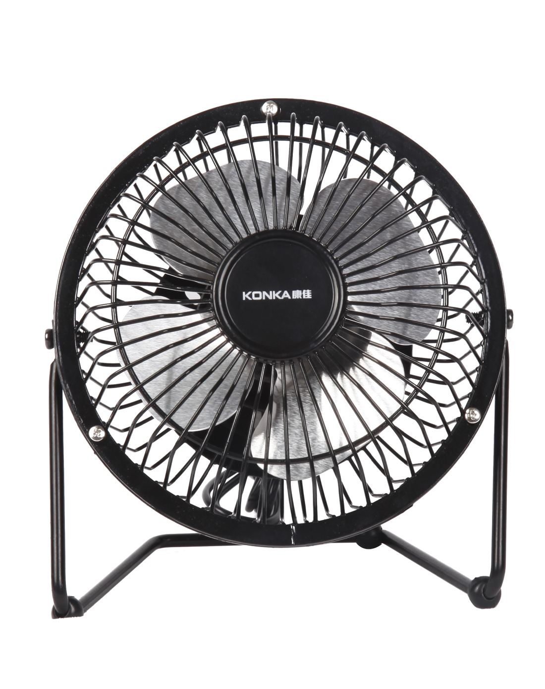 康佳konka生活电器专场-4寸韩式迷你风扇(黑色)