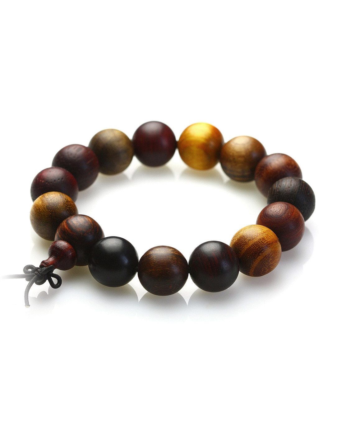 彩色木质彩珠檀木手链15mm