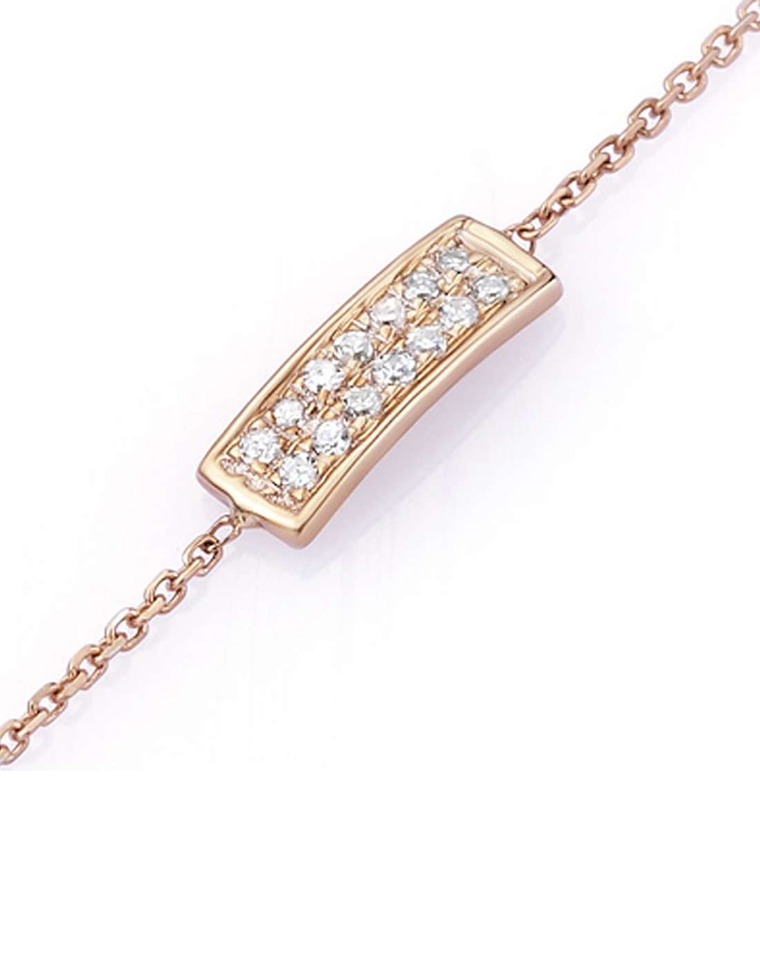 爱的幸运牌黄18k金钻石手链