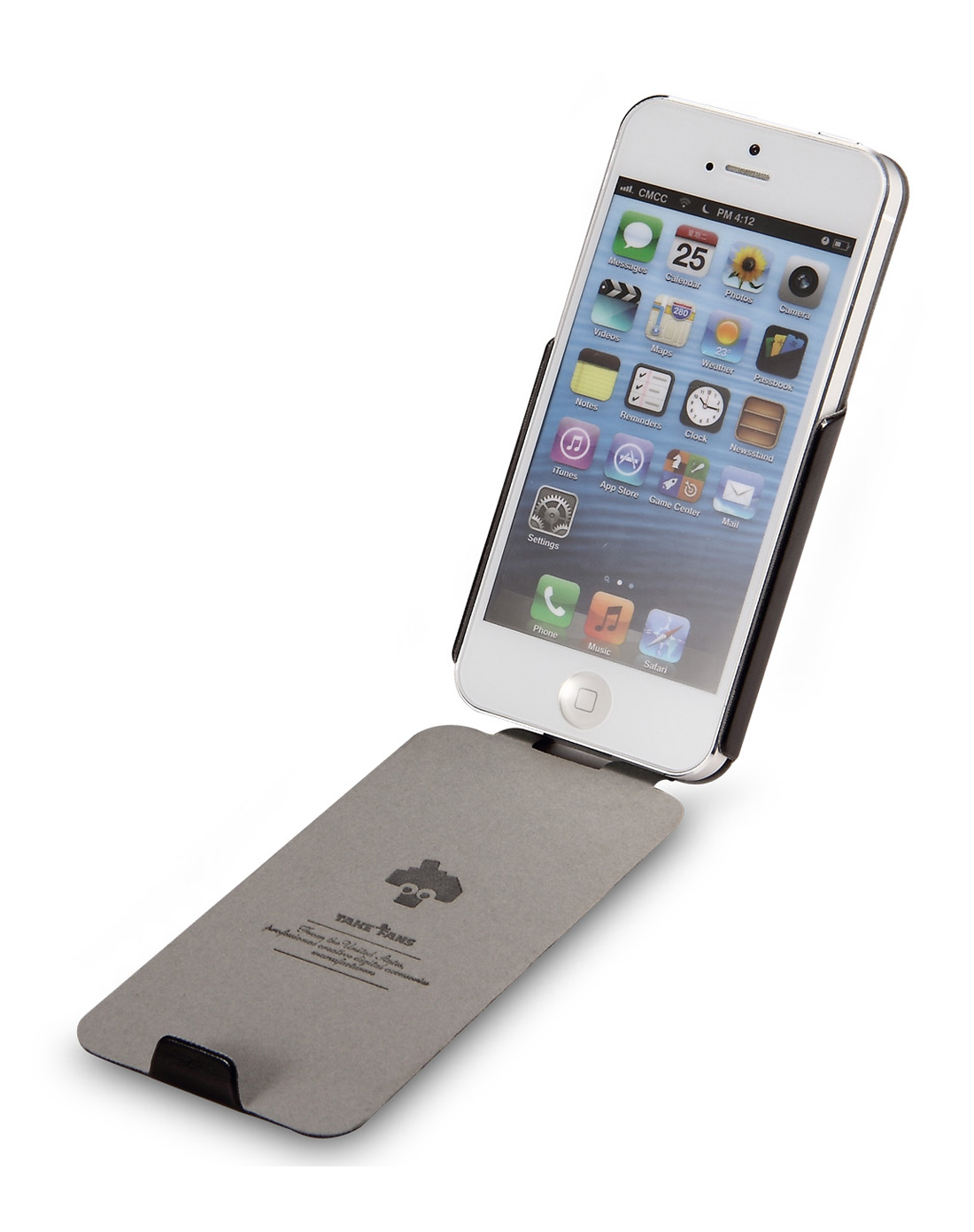 iphone5超薄上下翻盖商务手机皮套 黑色