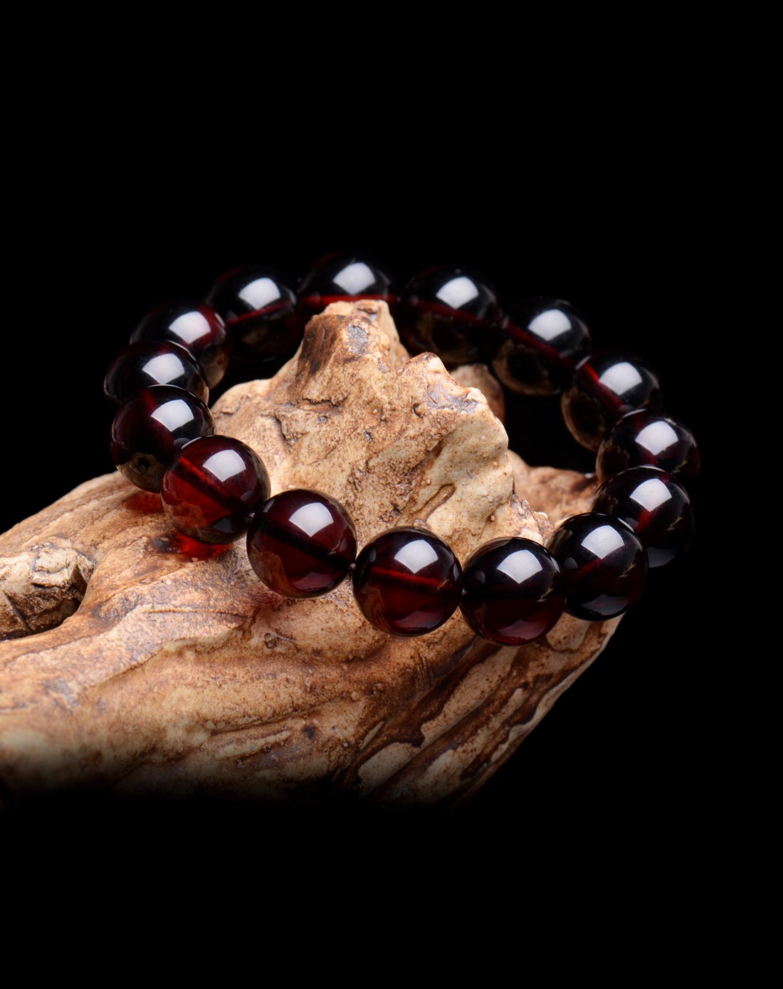 天然波罗的海琥珀蜜蜡血珀圆珠手链14mm