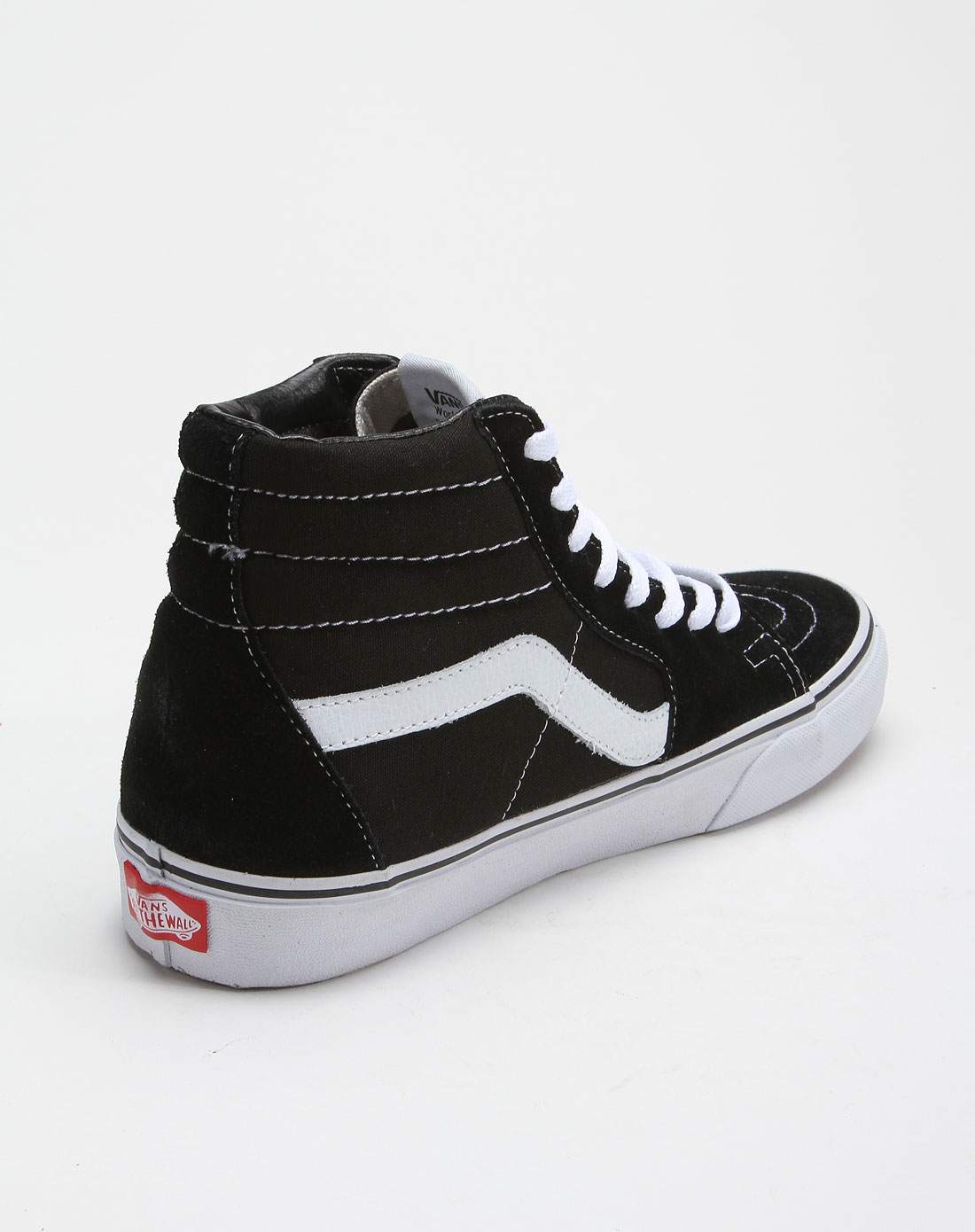 范斯vans 中性黑色休闲经典绑带中帮板鞋