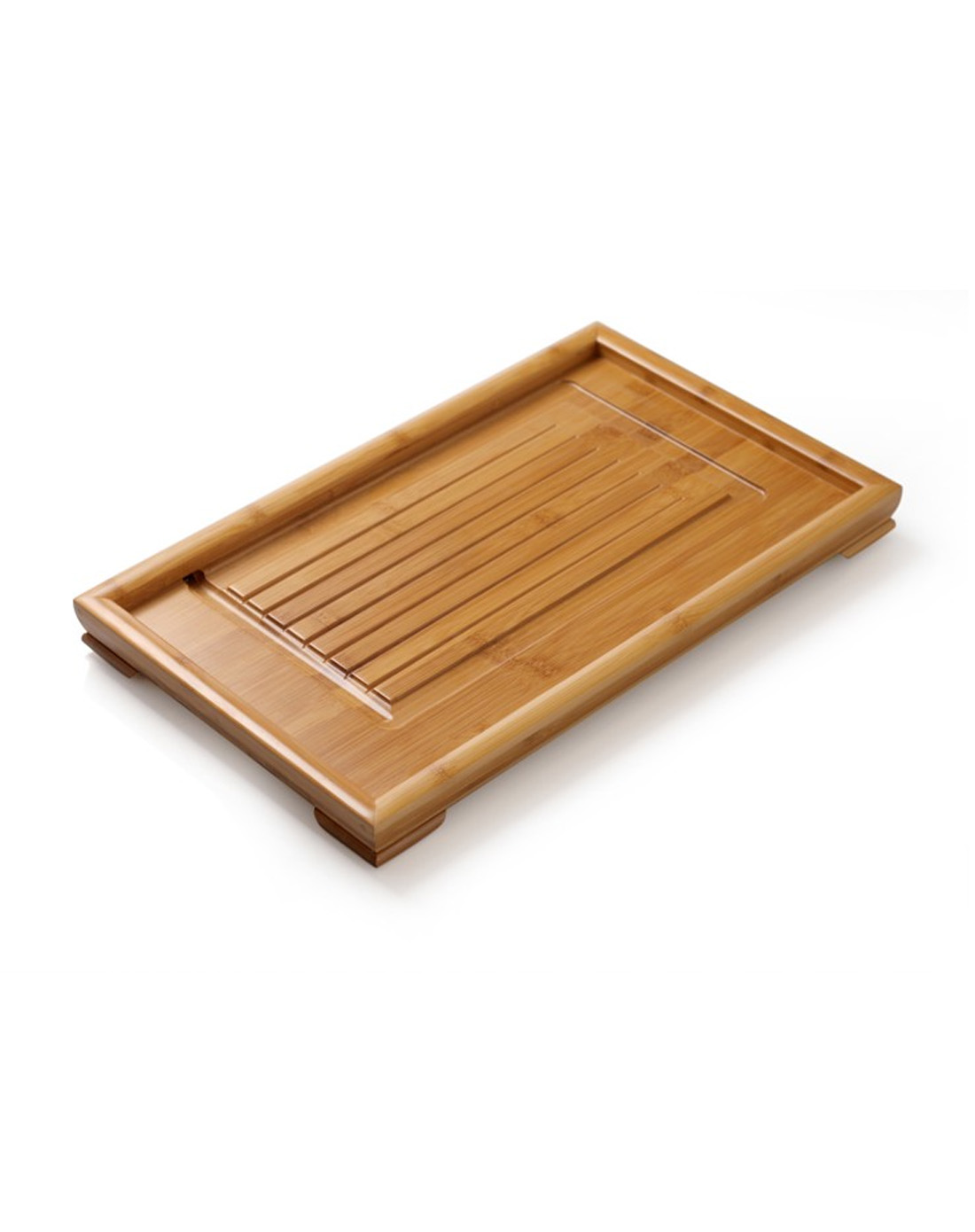 接水管排水茶盘大号平板竹子茶盘