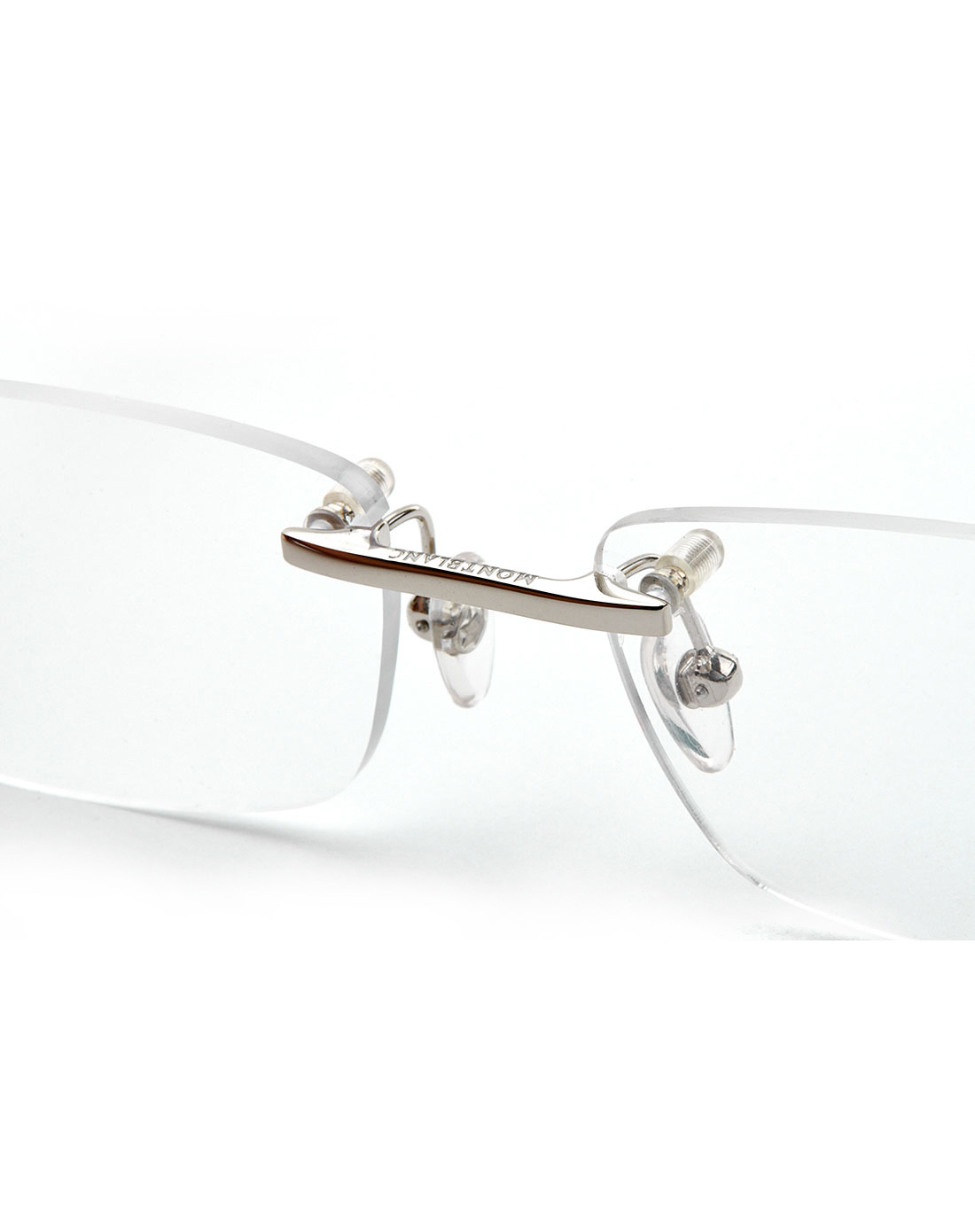 万宝龙经典商务银色无框光学眼镜