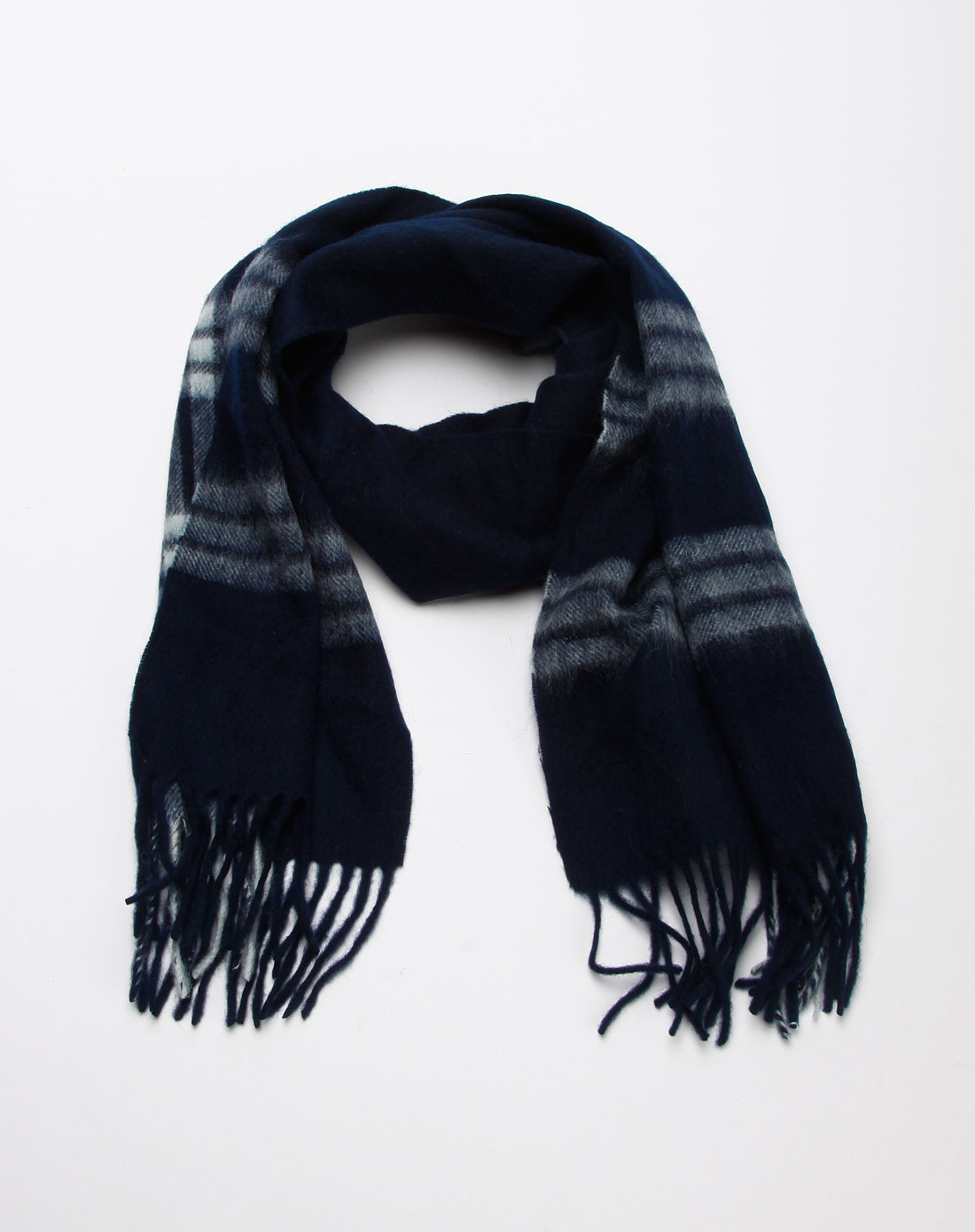 深蓝色休闲围巾