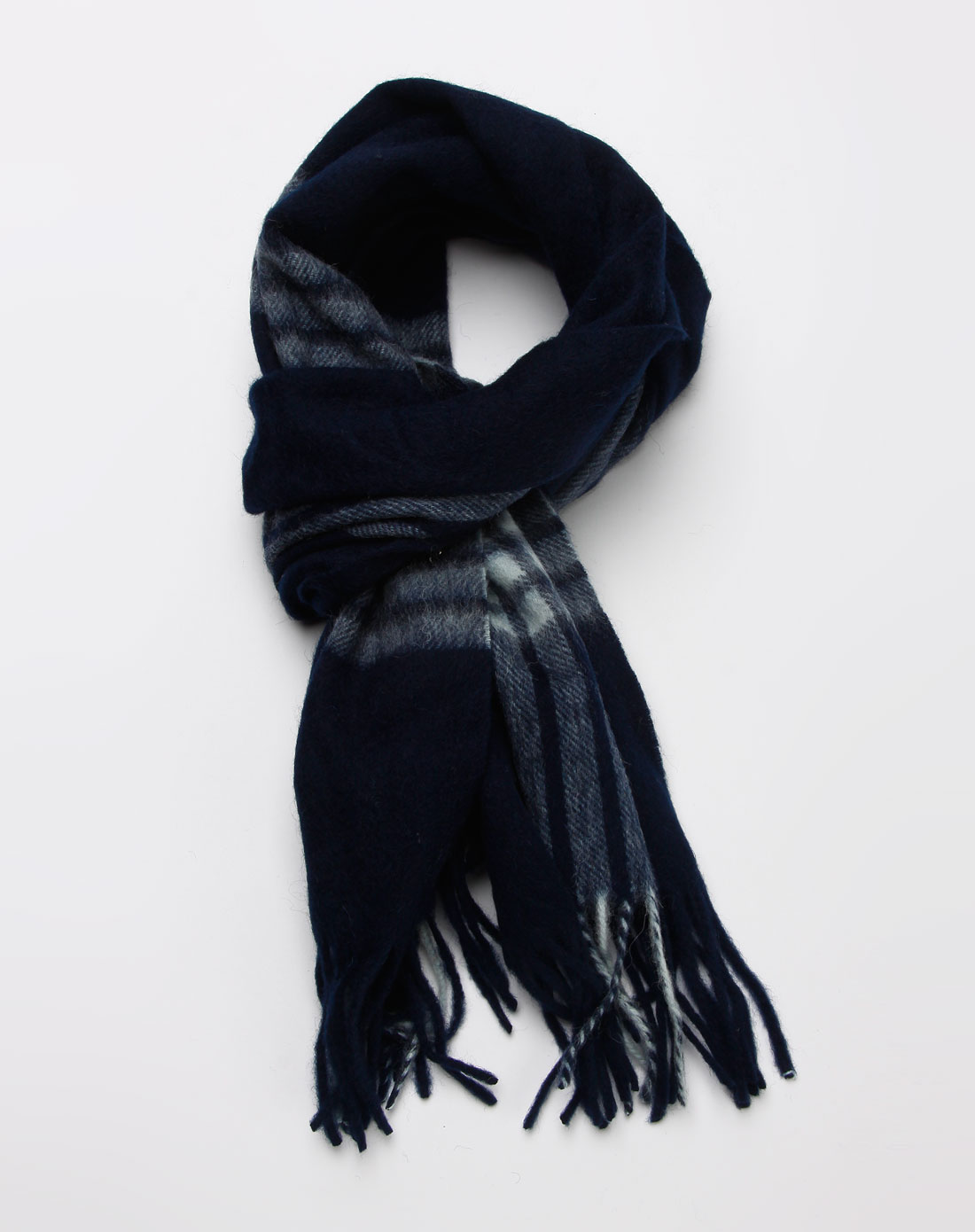 深蓝色休闲围巾