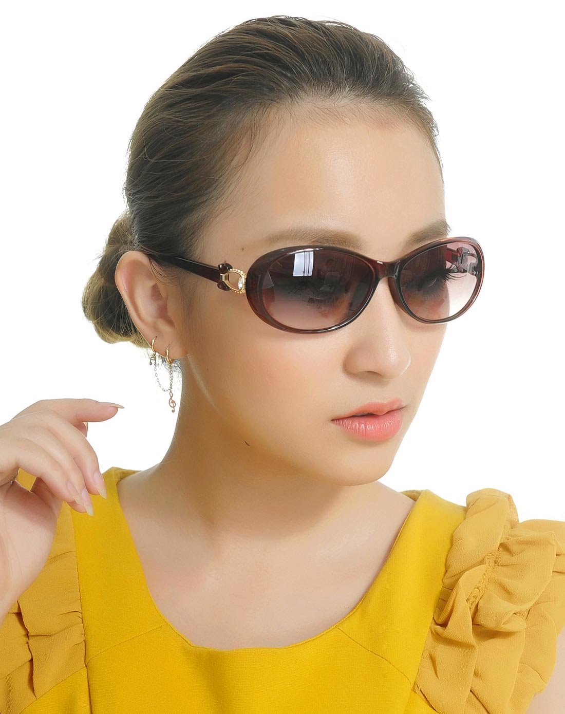 女款文静款茶色太阳眼镜