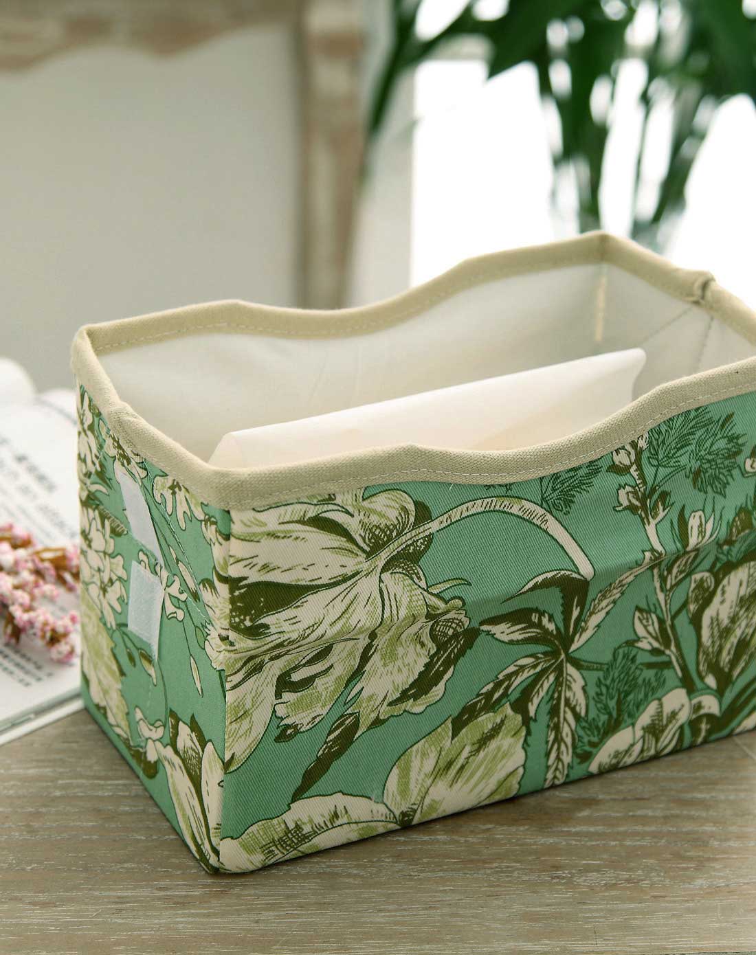 全棉布艺纸巾盒/收纳盒两件套-馨香