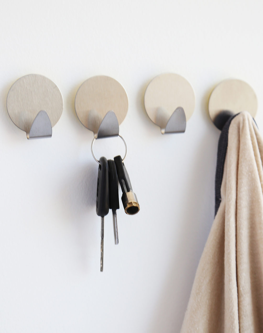 多用途不锈钢自粘挂钩-8入