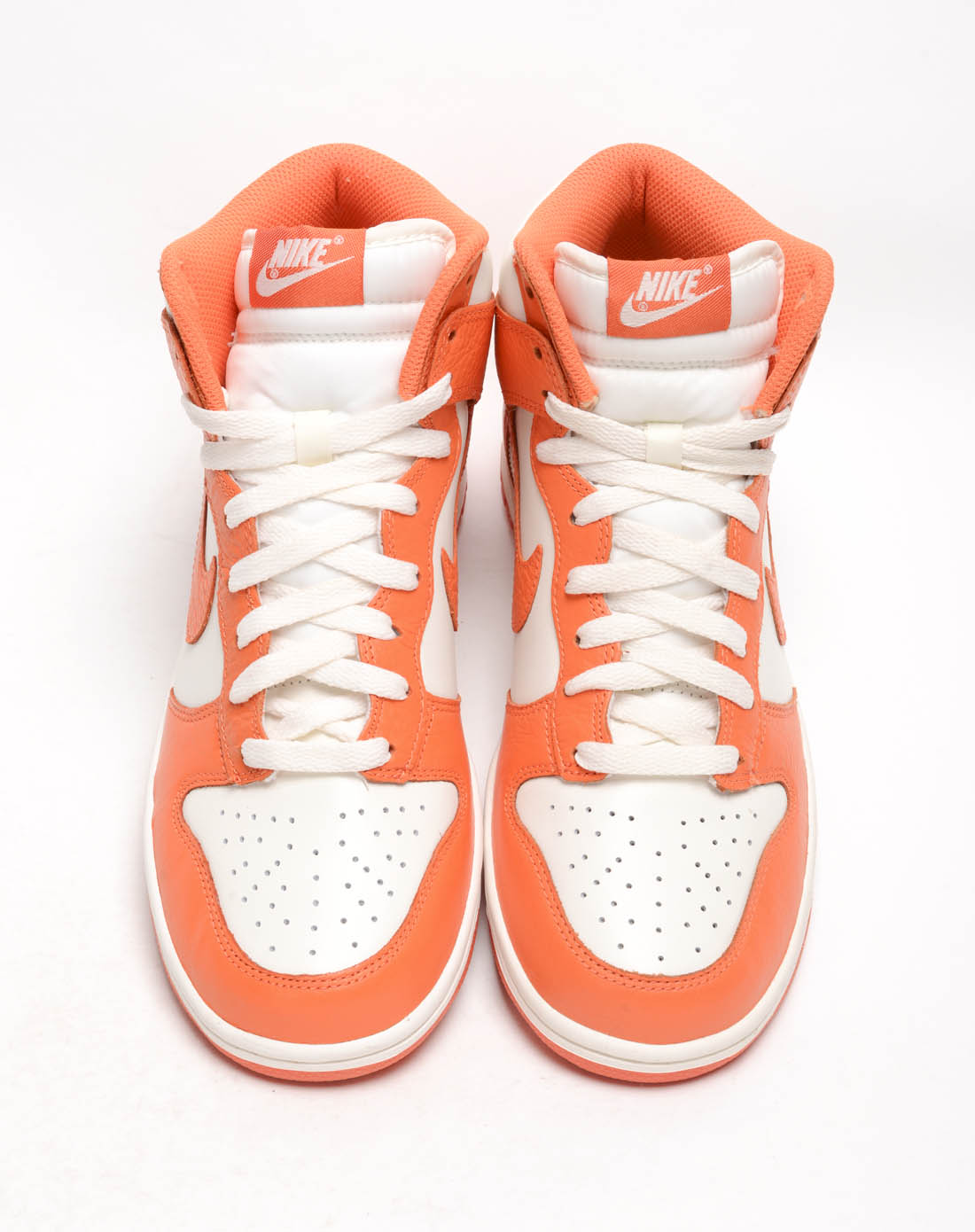 耐克nike 男子白/橙色dunk复古鞋