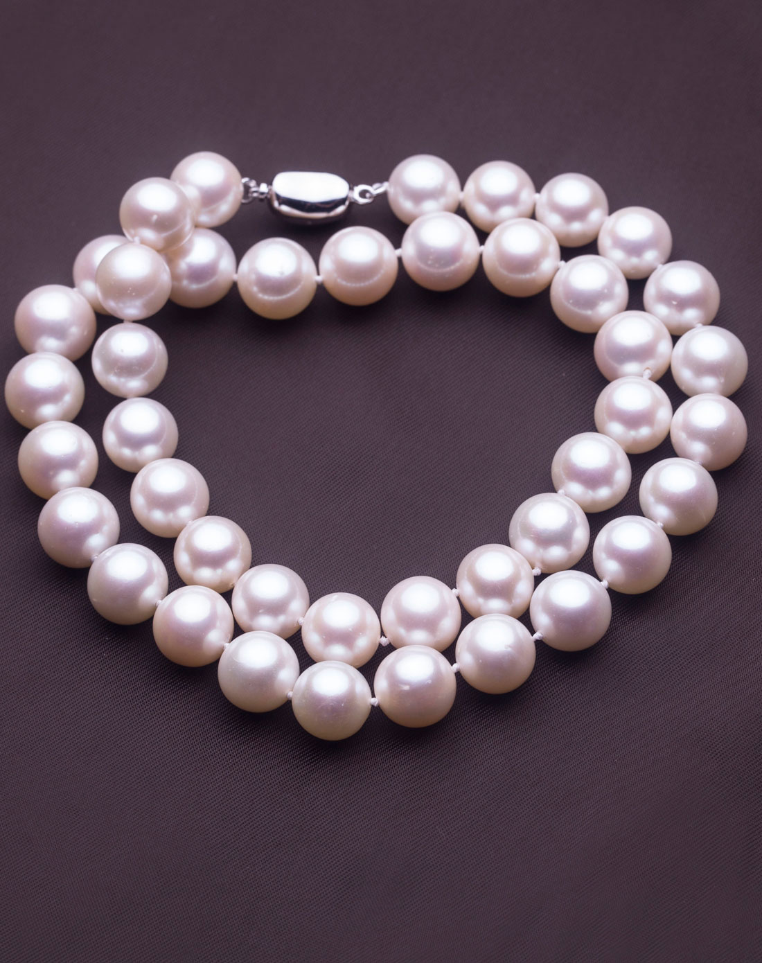 银扣10-11mm正圆aaaa顶级天然珍珠项链-高贵典雅(附国检证书)