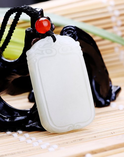 柏诗翠 天然和田玉挂件 平安无事