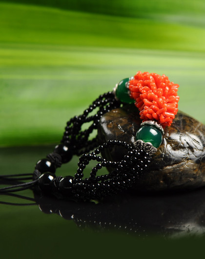 红珊瑚玛瑙手链 增福添缘