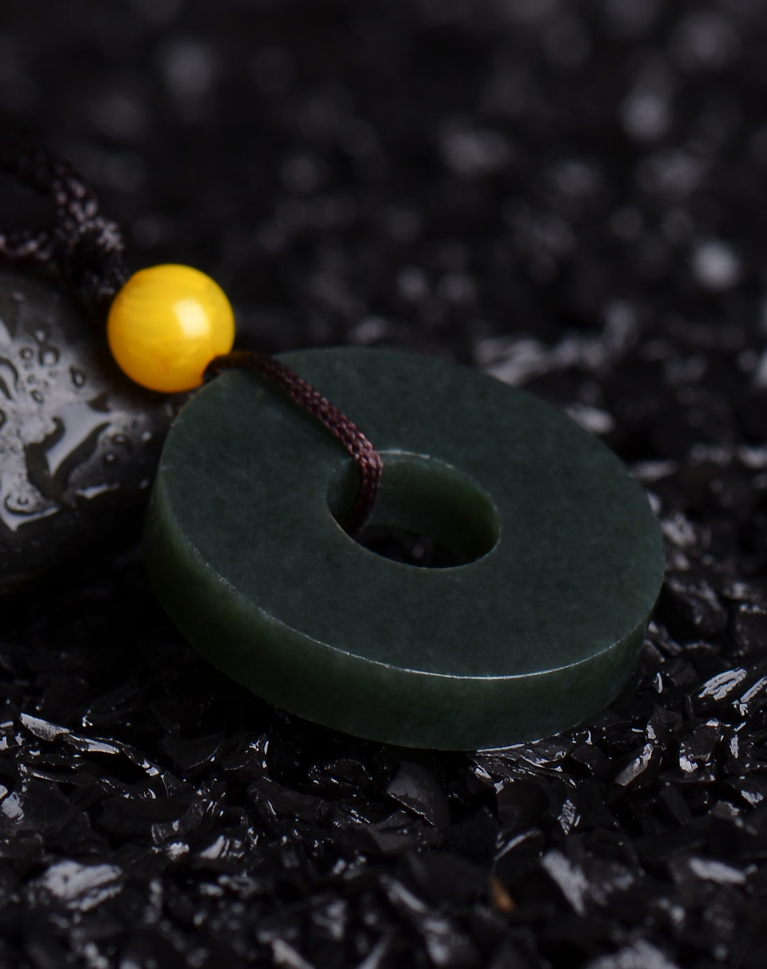 和田玉青玉平安扣吊坠平安团圆