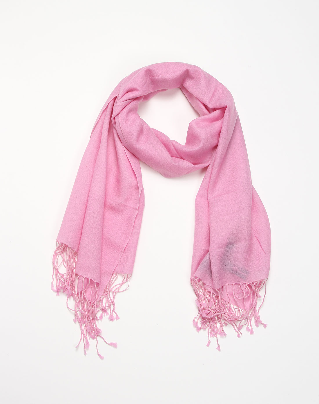 时尚休闲羊毛粉色围巾披肩