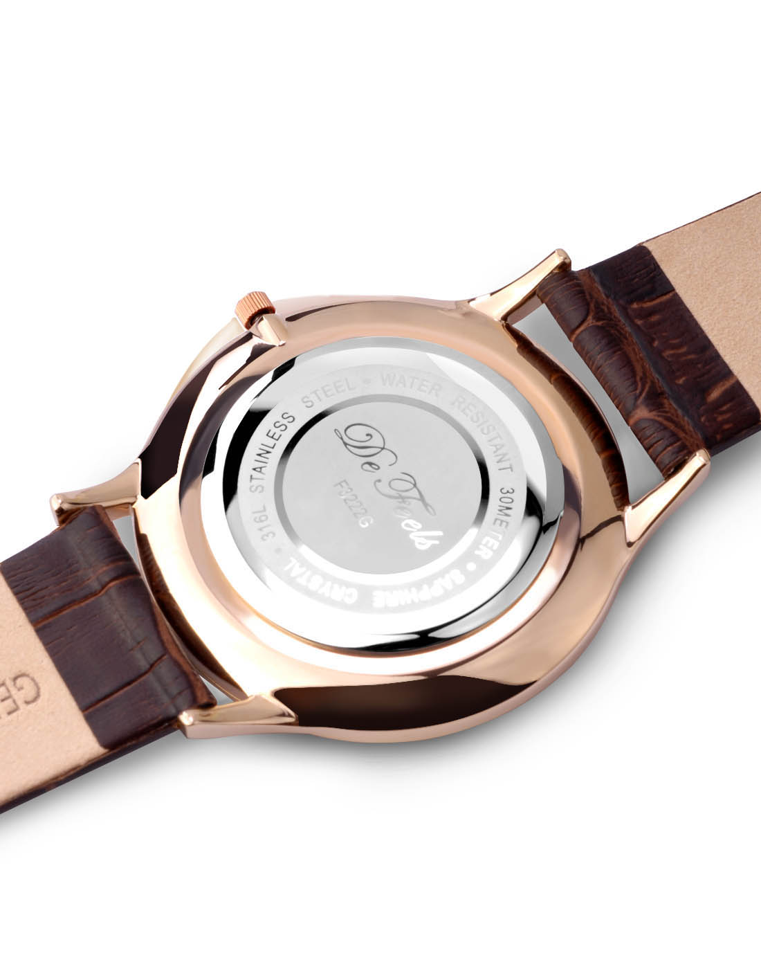 男款蓝宝石表镜王子灰盘牛皮带石英表