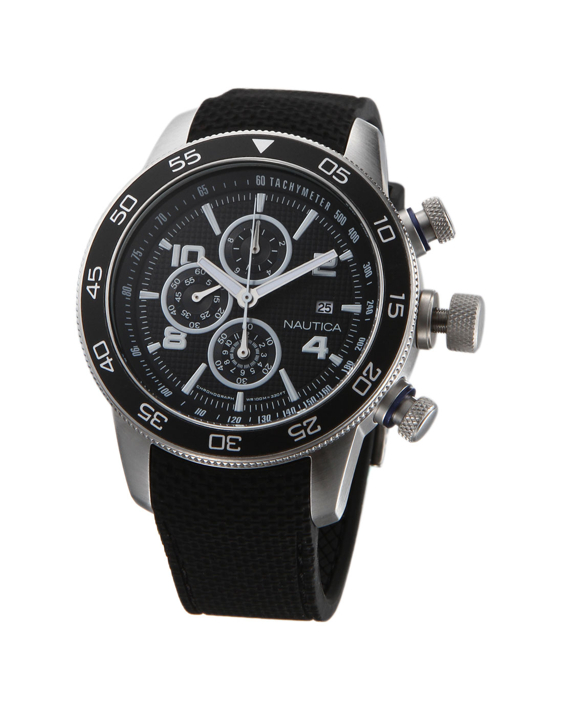 美国nautica手表专场 > 诺帝卡休闲时尚炫黑男士石英腕表