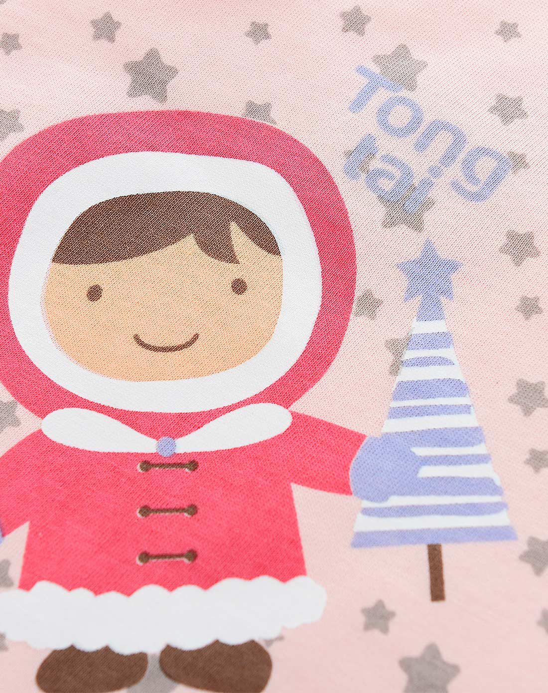 中性粉色 卡通多色纯棉三角巾3件装