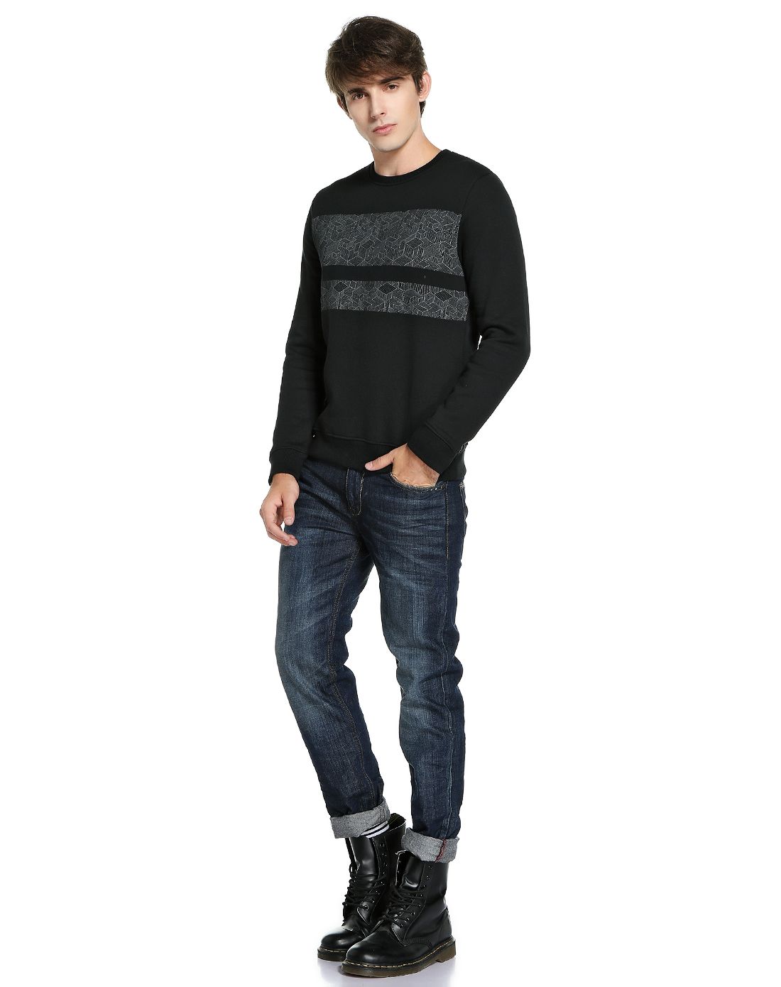 老佛爷百货galeries lafayette男装专场 casual urban男款黑色几何