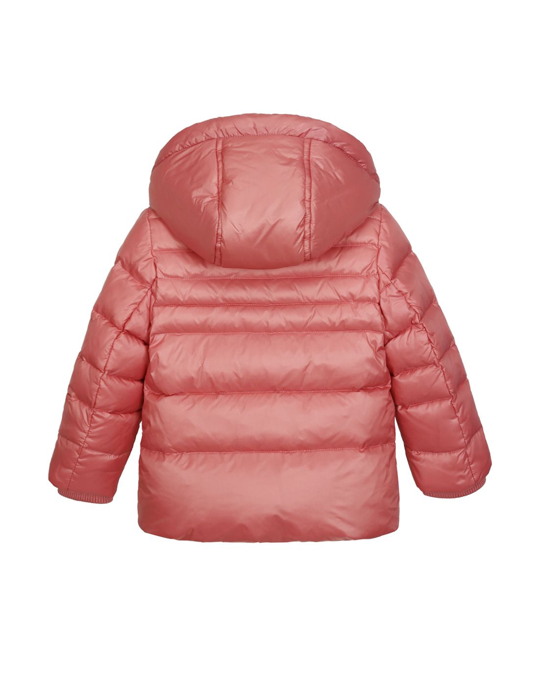 女童皮红色90绒羽绒服