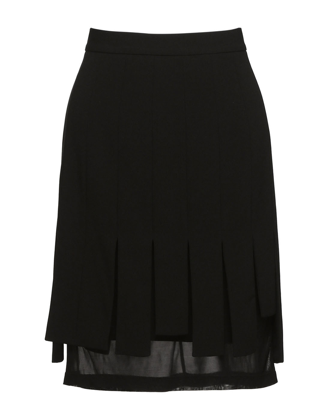 女款黑色流苏设计半身裙