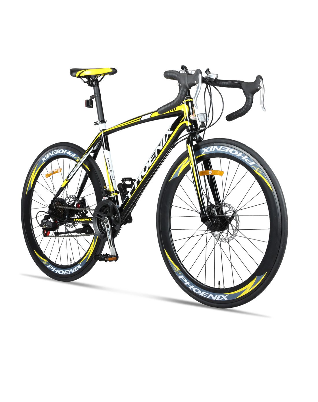 凤凰&奇扬自行车专场直发货中性款700cc双碟刹弯把公路车 14速pr110-3