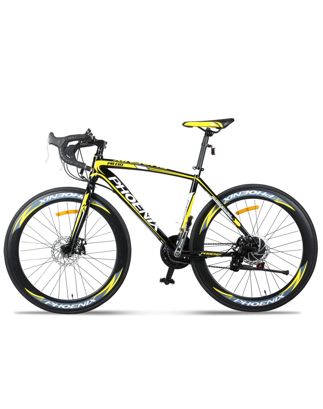 凤凰&奇扬自行车专场直发货中性款700cc双碟刹弯把公路车 14速pr110-3