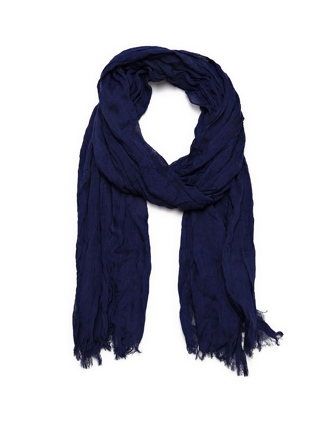 深蓝色气质斯文围巾