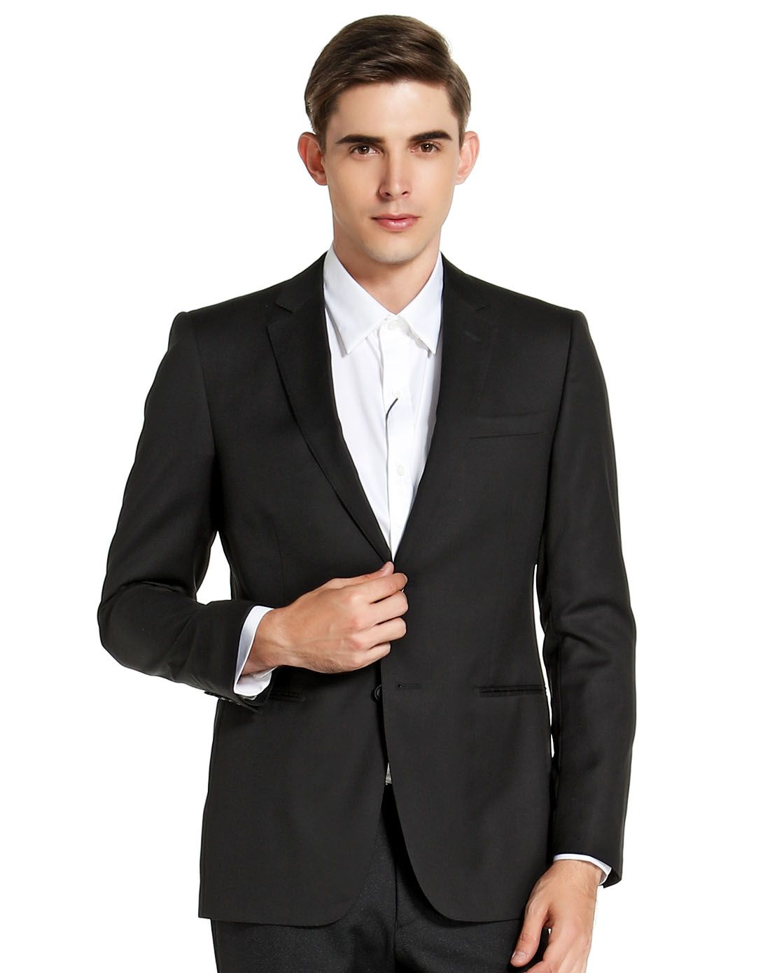 诺丁山黑色商务绅士长袖西服