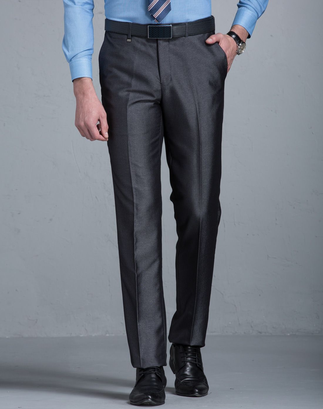 商务时尚经典舒适黑灰色西装裤