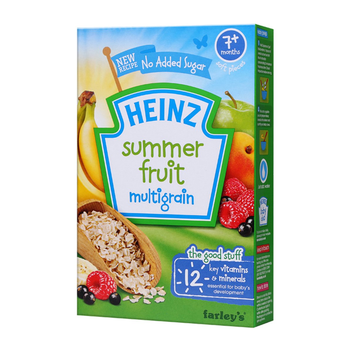 英国亨氏heinz 婴幼儿米粉 夏日水果杂粮米糊 7个月以上 120g 盒装 低