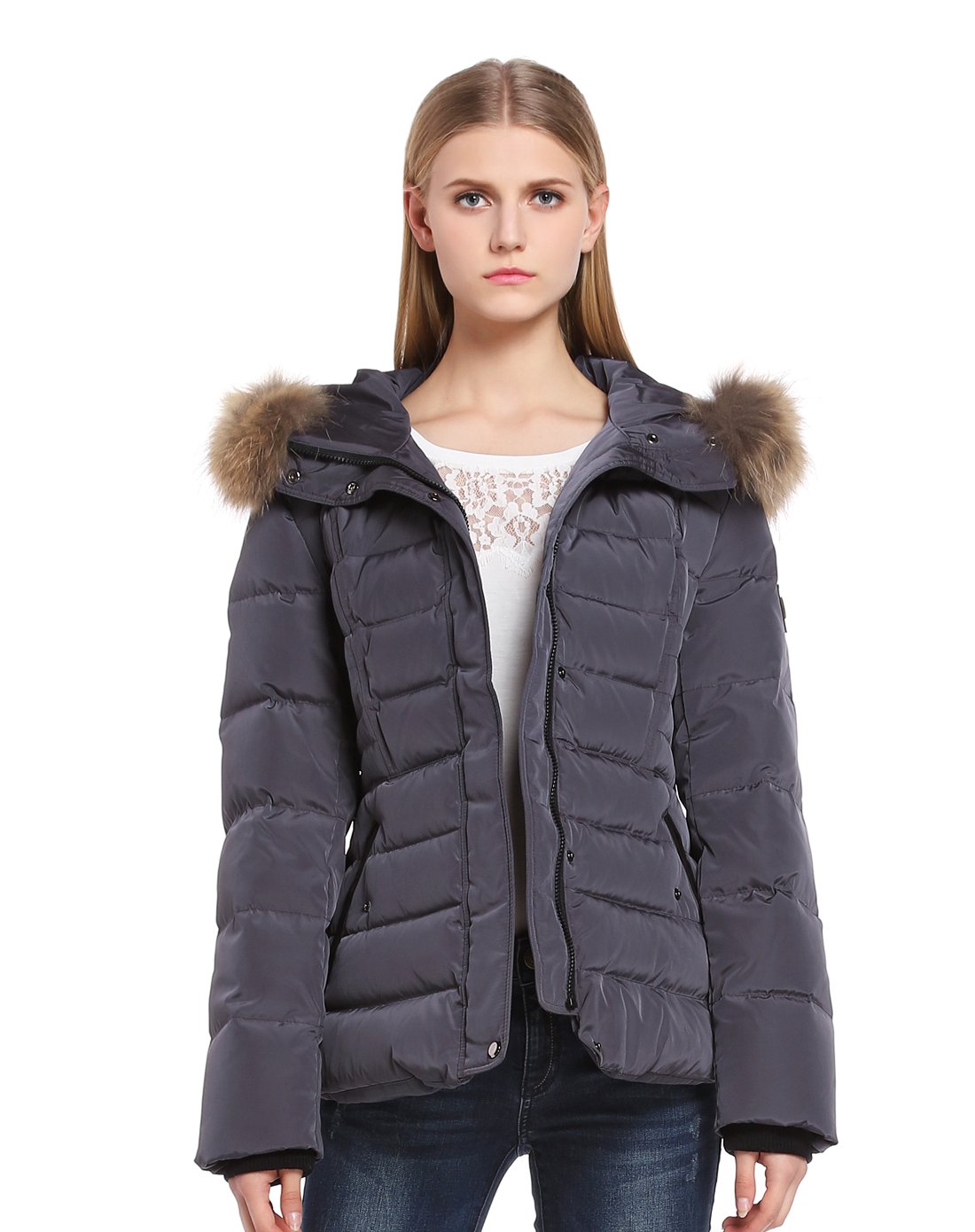 休闲韩版连帽长袖羽绒服