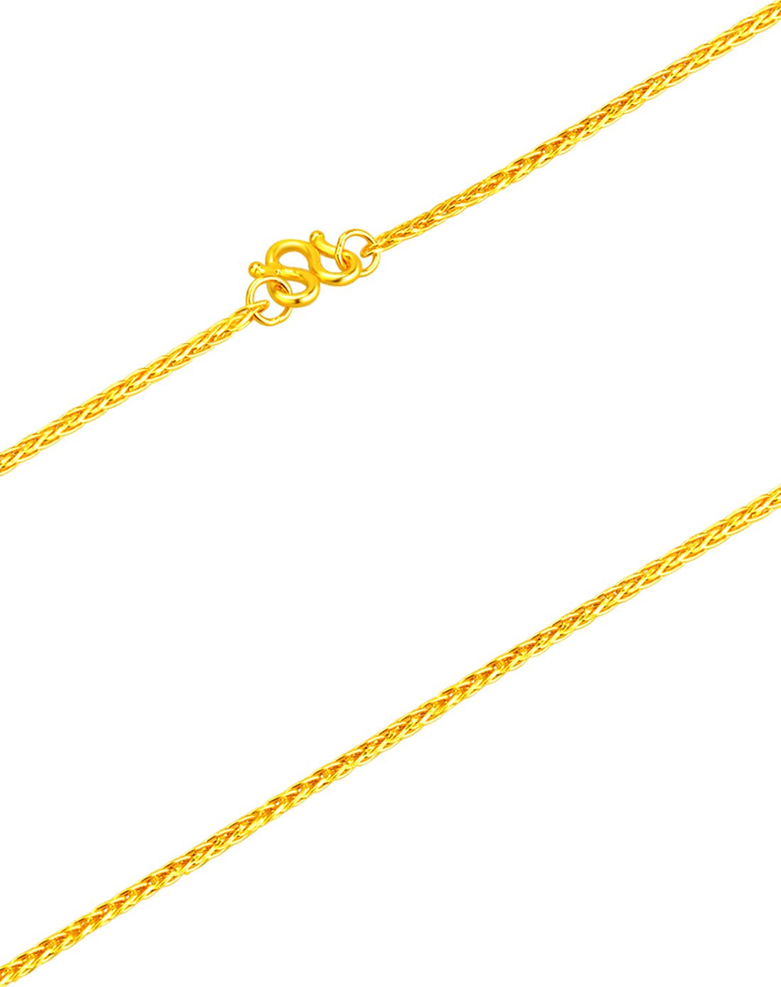 千足金黄金项链肖邦链(4.7克)